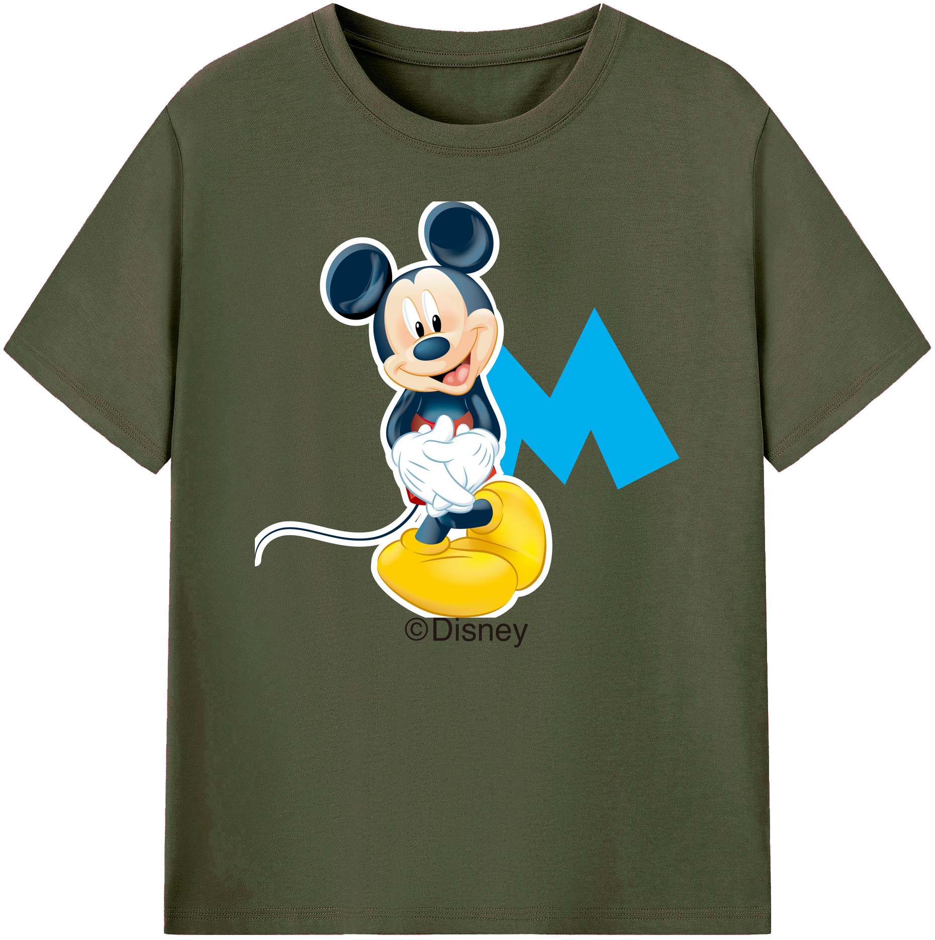 ミッキーマウス Mickey Mouse 綿100％ メンズ半袖Tシャツ｜肌触りやわらか＆通気性